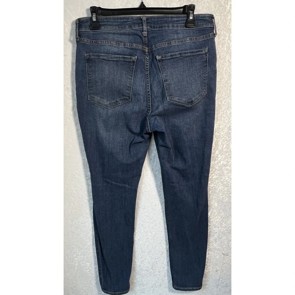 Old Navy High Rise Super Skinny Rockstar Denim Jeans with Distressing Women's 12 - Picture 2 of 6